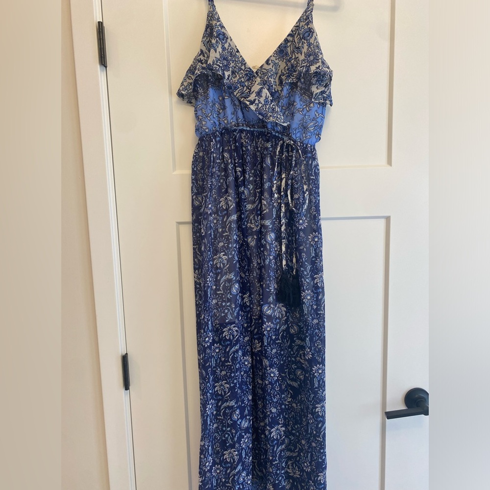 Miss Me Ruffle Slit Maxi Dress - Picture 7 of 14